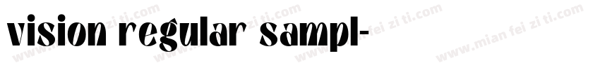 vision regular sampl字体转换